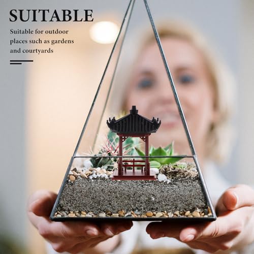 Figurine pavillon en résine OSALADI pour décor de micro-paysage
