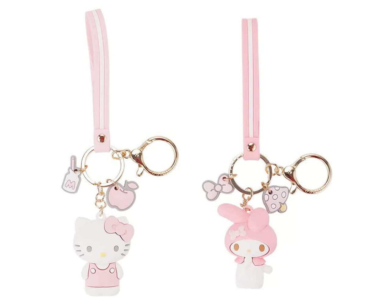 Cute Kawaii Accessories Anime Keychain Adorable Keychain Keyring Key Purse Handbag Car Charms