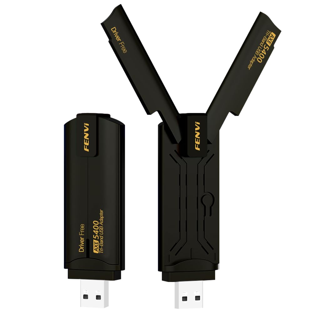 F FENVI WiFi 6 AX1800 USB3.0 WiFi Adapter Dual Band 802.11ax Wireless Gigabit AX1800Mbps WiFi 6 USB Network Card 5Ghz 1201Mbps 2.4Ghz 574Mbps MU-MIMODesktop Laptop pc Windows 7/10/11,BlackRed