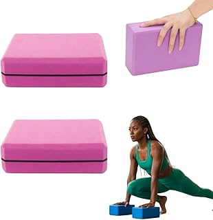 Kit 2 Blocos de Yoga e Pilates em EVA Premium Antiderrapante Resistente e Leve Ideal para Alongamento Equilíbrio Fisioterapia e Musculação 23x15x7cm