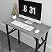 Need Small Computer Desk 31.5 inches Folding Table No Assembly Sturdy Small Writing Desk Folding Desk for Small Spaces, Grey AC5-8040-LB