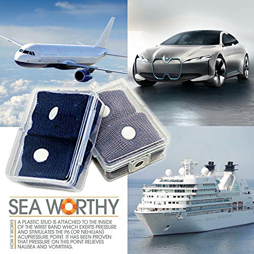 SeaWorthy Anti-Nausea/Motion Sickness Band/Wristband (Black)