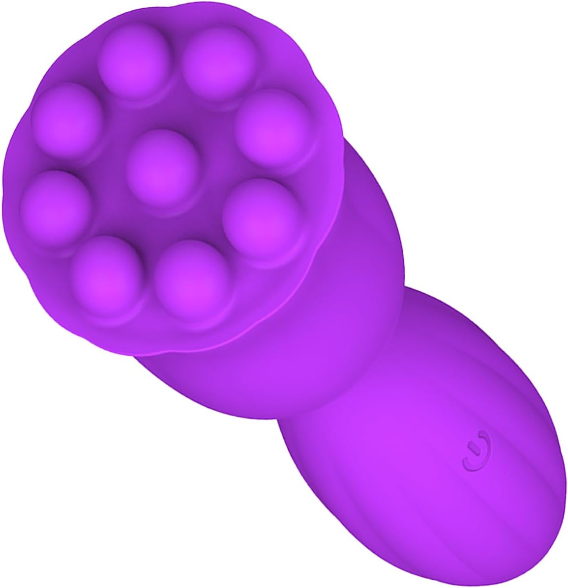 Mini Handheld Massager, Waterproof Soothing Silicone, for Shoulder Back Neck Face Head and Full Body Soothing, USB Chargeable, 10 Speed Mode Settings, Purple