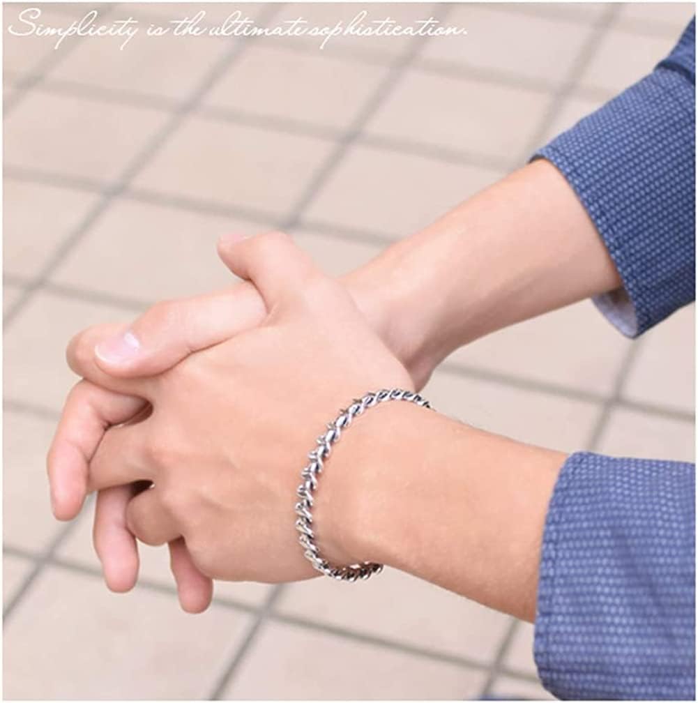 新宿銀の蔵 螺旋 シルバー 925 バングル 幅0.8cm メンズ ブレスレット ブレス 腕輪 男性用 カジュアル シンプル モード