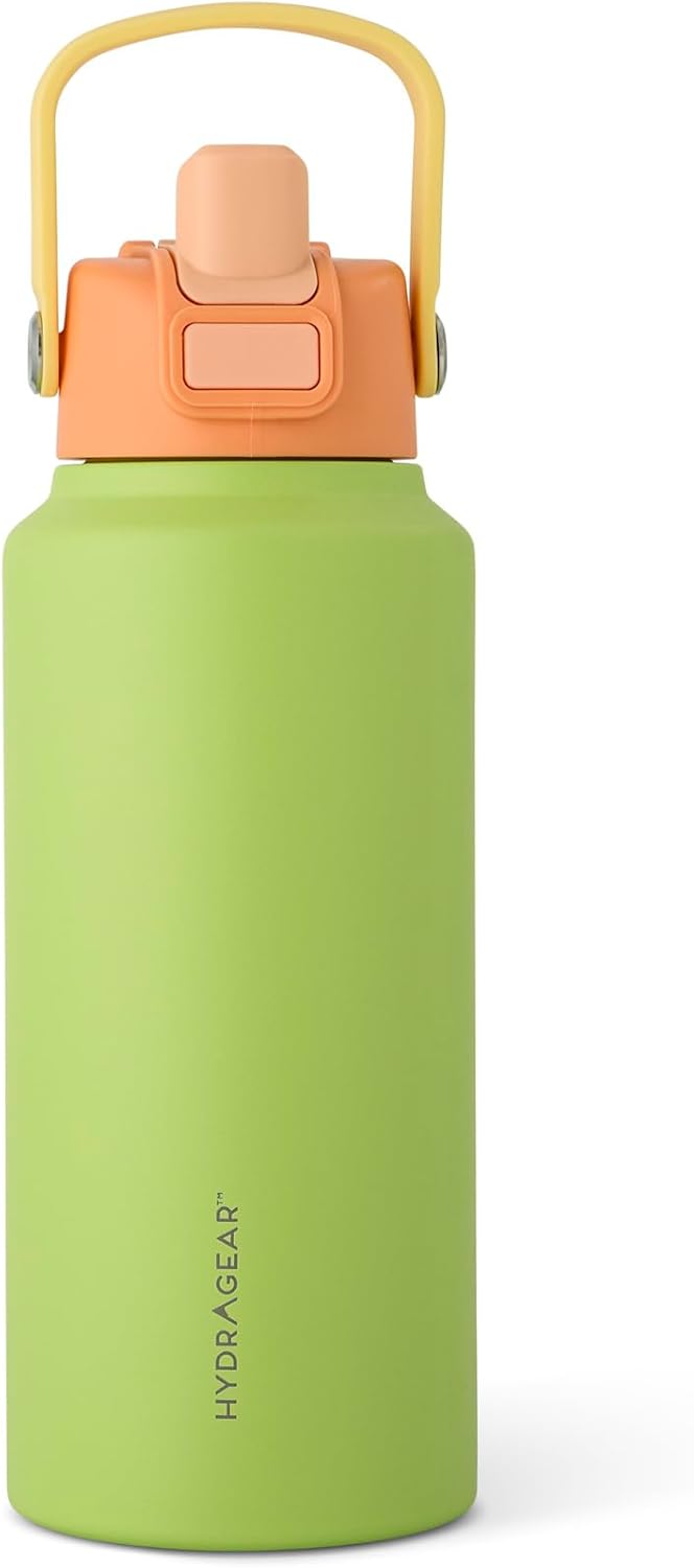 Hydragear RIO Stainless Steel Water Bottle – 24 oz – Double-Wall Vacuum Insulated with Push-Open Lid – BPA-Free - Olympic