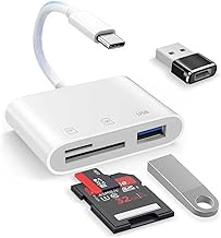 SD Card Reader for iphone,Usb C SD Card Reader with Dual Slot for MicroSD/SD,Sd Card Readers for i-Phone/iPad/Android/Camera,usbc 3 in 1 sd card adapter