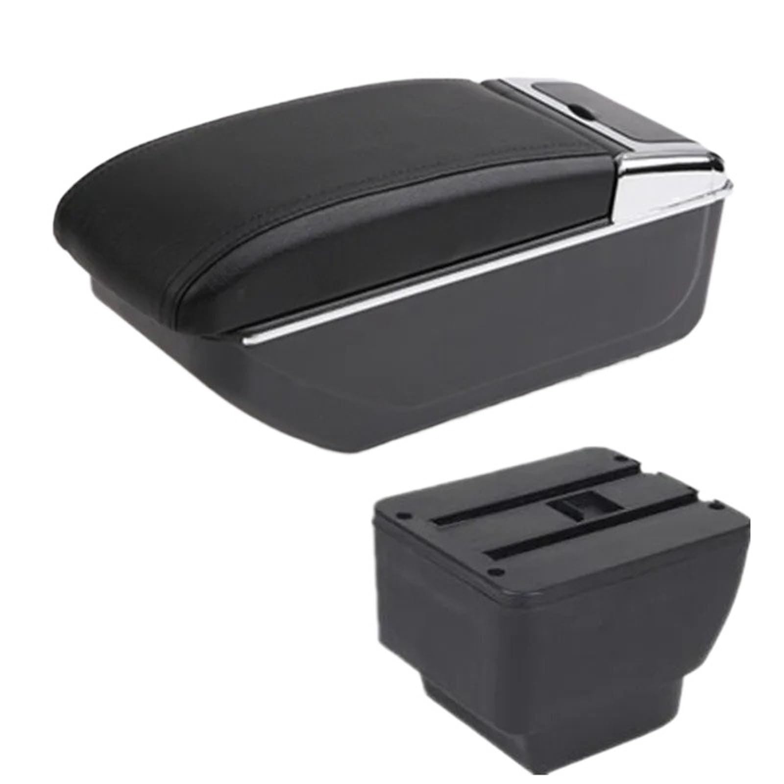 NOKRGQW Car Armrest Box For MAZDA 2 Car Armrest Centra Storage Box Interior Dedicated Retrofit Parts Accessories(B2 black line NO USB)