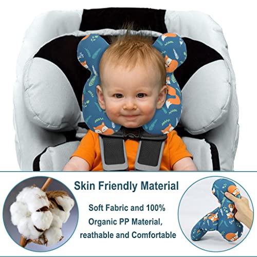 Kakiblin Baby Travel Pillow For Head And Neck, Upgraded Baby Neck Pillows For Car Seat, Baby Support Pillow, Pushchair,Travel (Fox-1) #TOP2