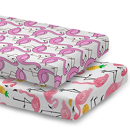 ARIGHTEX Flamingo Stretchy Crib Sheets Set