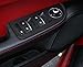 Yuwaton Car Interior Decoration Car Window Glass Lift Button Decals Carbon Fibe Sticker for Alfa Romeo Giulia 2017(Black)