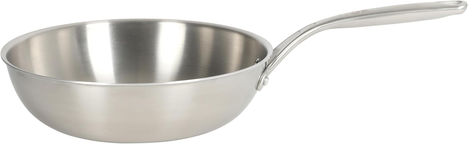 frök All-In-One Platinum Non-Stick Fry Pan Skillet Meets Wok with Lid, 11-Inch, Stainless Steel