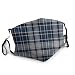 Produktbild Blue Plaid Stoff Beauty Fashion Gesicht Bandana Adult Gesichtsmaske Stoff Atmungsaktiv, waschbar und wiederverwendbar Earloop Bandana