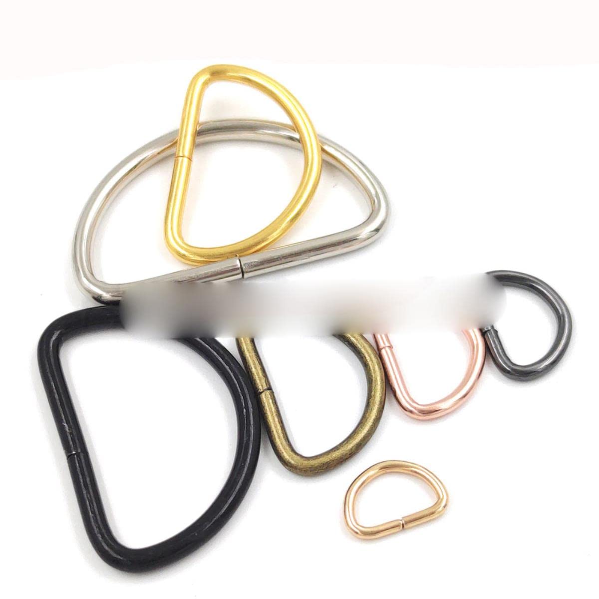 20–1000 Stück Metall-D-Ring, verstellbarer Schnallenverschluss für Gurtband, Rucksäcke, Riemen, Taschen, Katzen, Hundehalsband, Kettenschnallen, DIY-Roségold, 1000 Stück, 10 mm