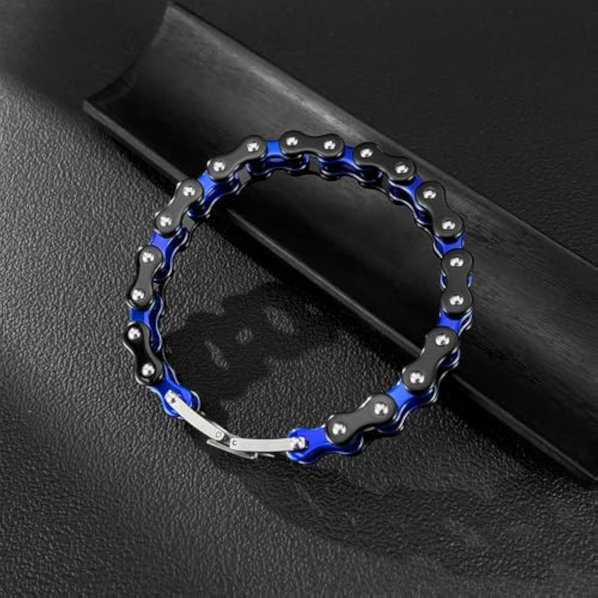 Men's Stainless Steel Bicycle Chain Bracelet, Stylish Accessory