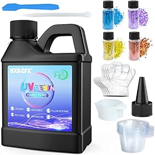 UV Resin Kit - 260g Crystal Clear Ultraviolet Curing Epoxy Resin, Natural light Curing UV Resin Starter Kit For DIY Art, Jewellery, Necklaces, Rings, Earrings, Manicures, Casting and Coating