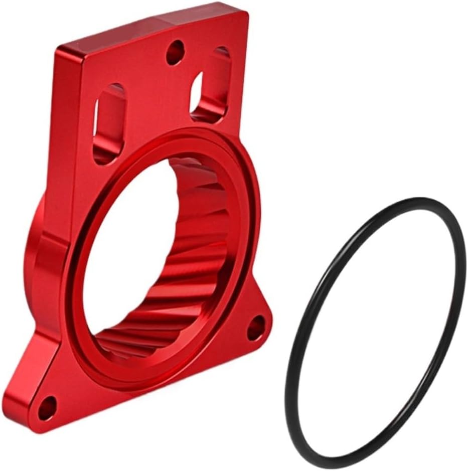 Throttle Body Spacer,Compatible With Cadillac Escalade EXT&ESV V8,Compatible With Chevrolet Silverado/Suburban/Tahoe V8,Compatible With GMC Sierra V8,Compatible With Hummer H2(Red)