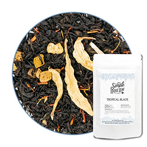 Simple Loose Leaf - Tropical Black Tea - Premium Loose Leaf Black Tea - High Caffeine - Hint Of Caramel (4 Ounce) #TOP8