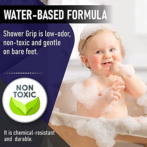 Shower Grip Anti-Slip Coating For Bathtub & Shower Floors – Refinish And Increase The Slip Resistance On Tubs And Shower Trays – White #TOP7