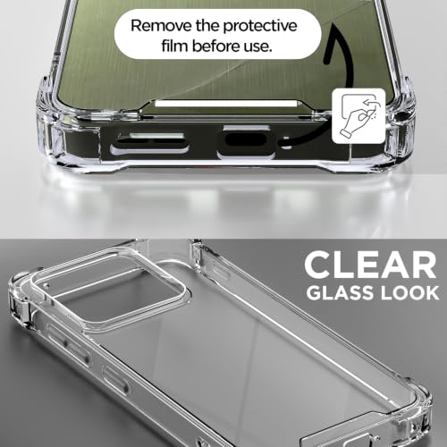 Image of Pikkme Back Cover for Motorola Moto Edge 70 Pro 5G PC + TPU Clear Transparent Raised Edges Shockproof Protective Phone Bumper Case(Transparent)