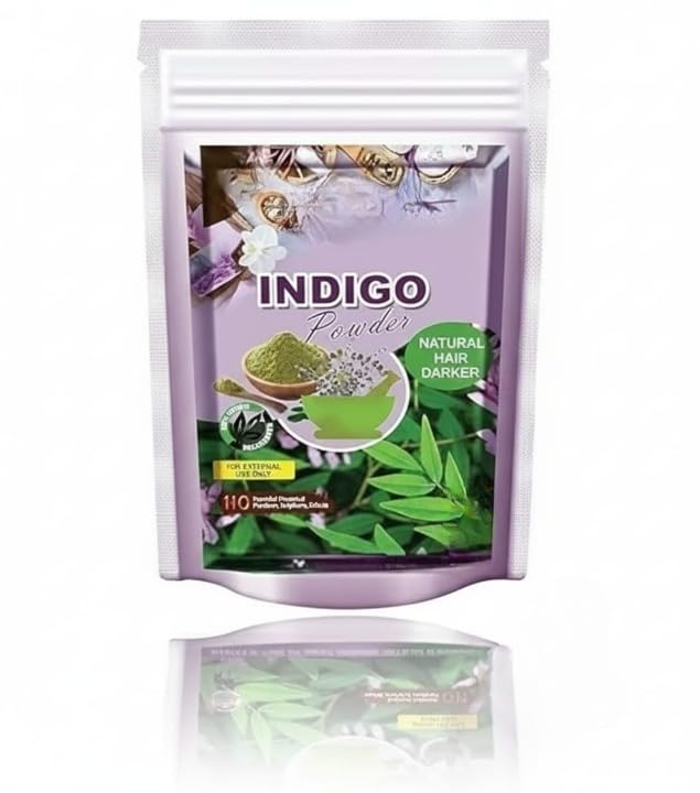 Ayurvedic Organic Indigo Powder for Hair, Black Colour (100 Grams), Natural Avuri Leaf, Neela Amari, Neel Patti, Neelayamari, Neli Aku