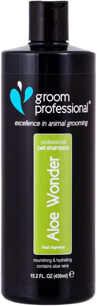 GROOM PROFESSIONAL Aloe Wonder Dog Shampoo - Dog Shampoo for Sensitive Skin - Dog Shampoo for Itchy Skin - Sensitive & Itchy Shampoo for Dogs - Soothing and Nourishing Formula, 450ml