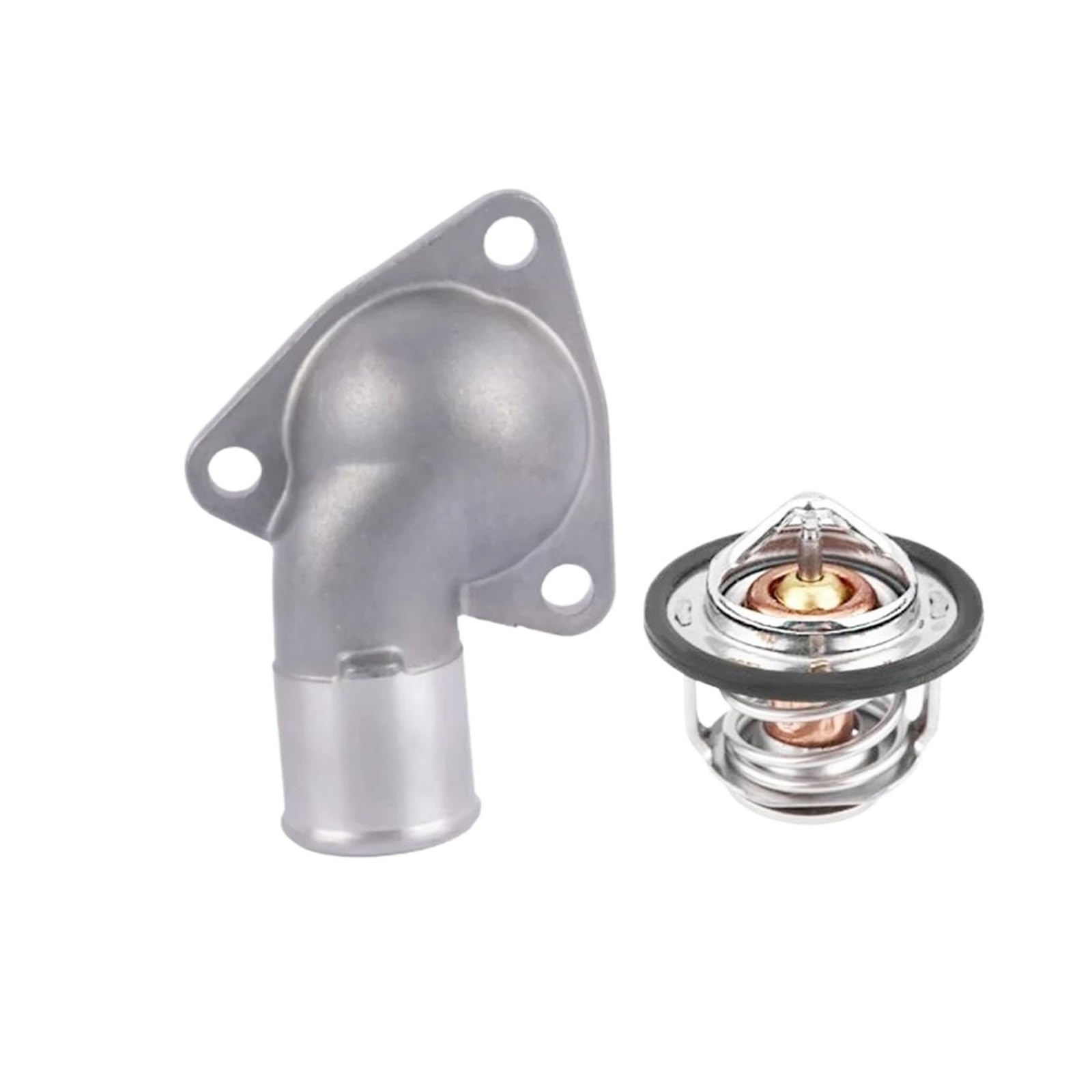 NTOLFCS Thermostat Water Outlet Housing Thermostat 16331-54090 Compatible Hilux LN/RN/YN 85 LN110 Hiace Land 16331-54090 90916-03099(Water Outlet)(2 PCS)