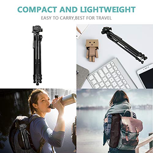 zetongARVIEMI Zetong Dreibein-Ständer, 139,7 cm, ausziehbares Mini-Handy-Stativ mit tragbarer Tasche, Bluetooth… – Bild 8