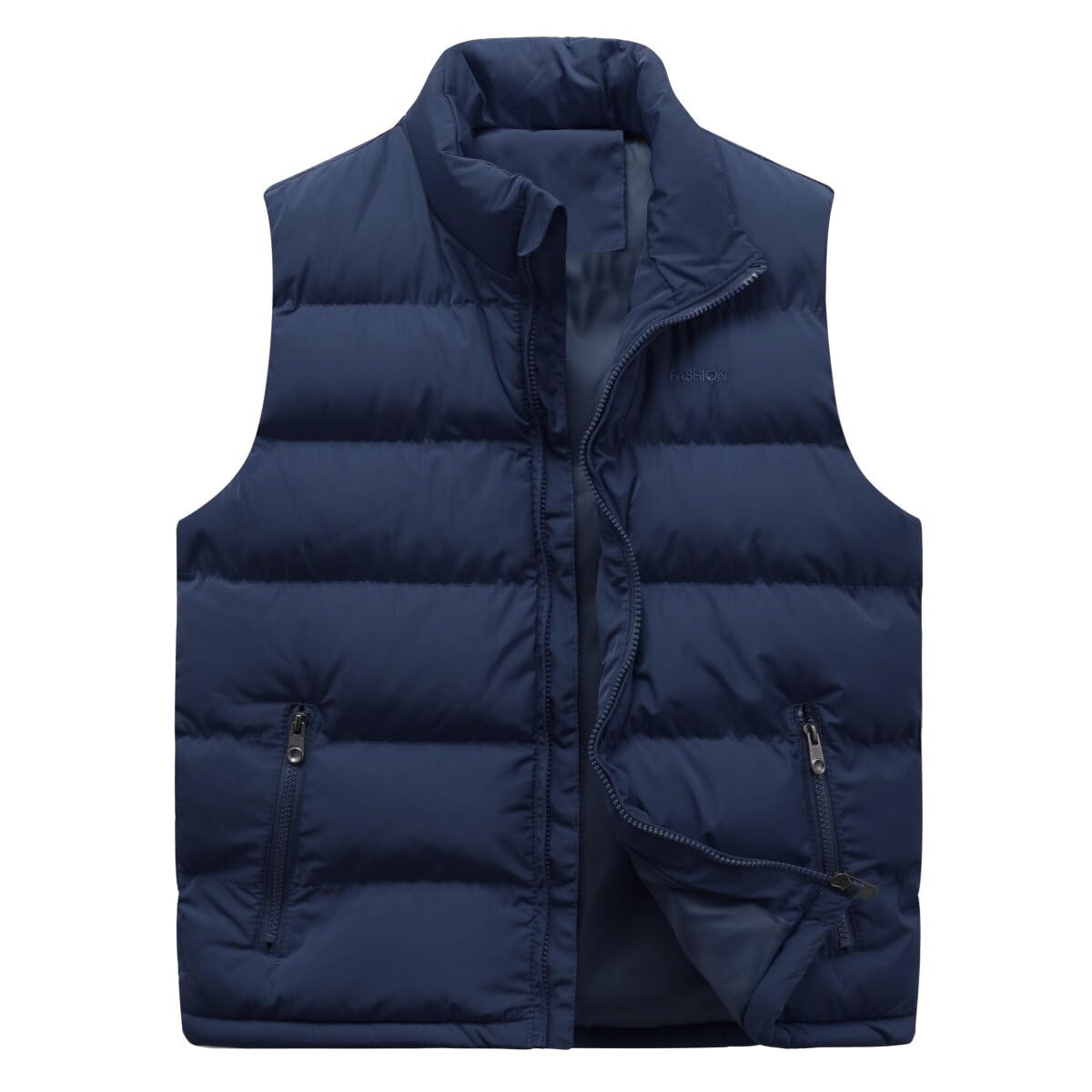 Allthemen Gilet da Uomo Invernale Tinta Unita senza Maniche Caldo Spesso Vest con Cerniera e Tasche Casual