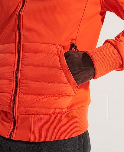 Superdry Bonded Soft Shell Veste pour Homme, Bold Orange., M