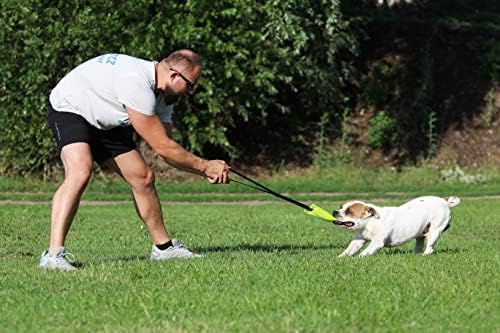Bull Fit Bungee Beisswurst für Hunde, 25 cm mit Handschlaufe - Sehr Robustes Hundespielzeug zum Training, Tauziehen und Zerrspiele mit Hund - Aus hochwertigem Feuerwehrschlauch handgefertigt