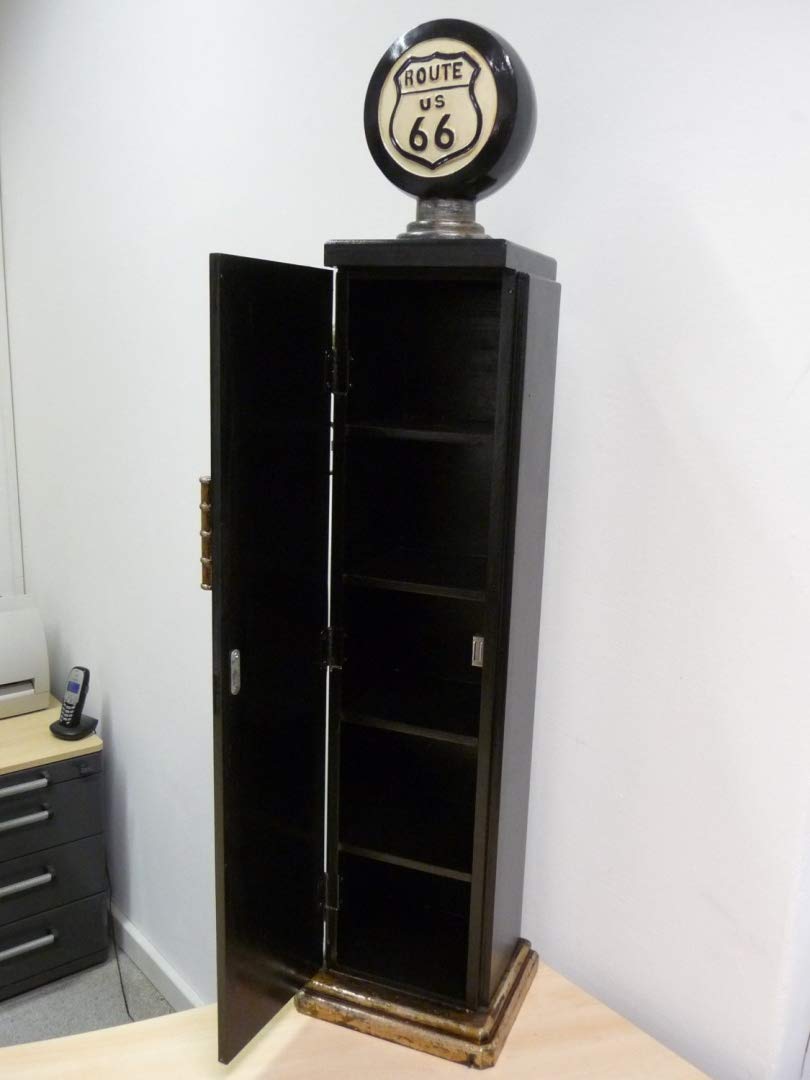 point-home Armoire étagère CD, Look rétro "Pompe à essence