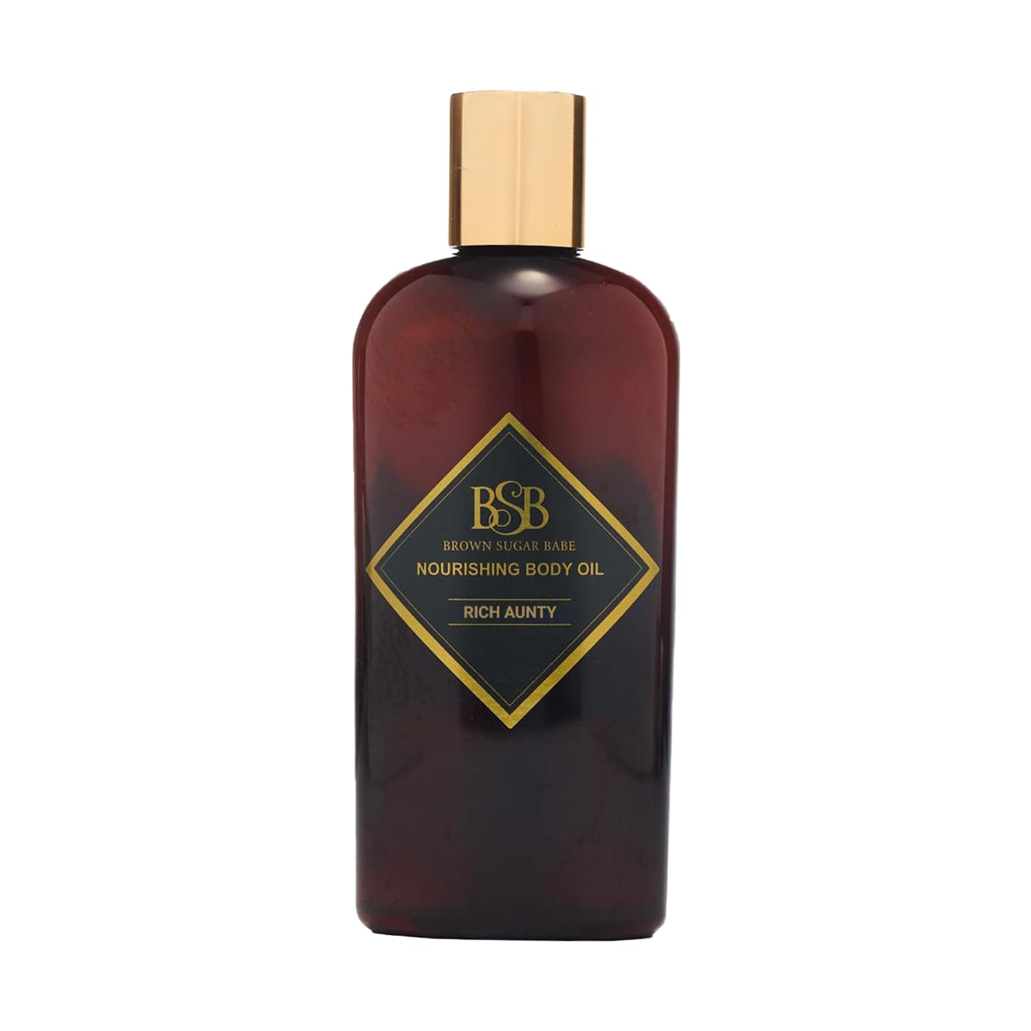 Brown Sugar BabeRich Aunty Body Oil, Nourishing Skin Care with Almond, Avocado, Olive, Grape Seed and Turkish Rose Oils, Lightweight Body Oil for Women, Paraben Free, Made in USA