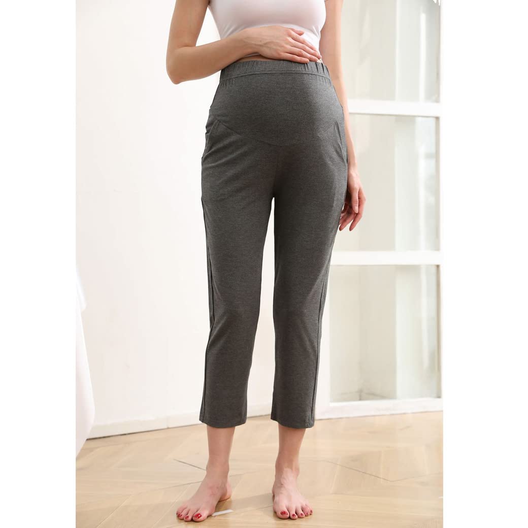 COLOMI Casual spodnie ciążowe, damskie legginsy ciążowe, wygodne spodnie dresowe