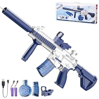 Electric Water Gun,Squirt Gun Toy,Automatic Water Gun Blaster Up To 32 FT Long Range,Outdoor Pool Party Shooting Game Toy With 2 Batteries & 2 Water Tanks,Ideal Summer Watergun Gift for Kids & Adults.