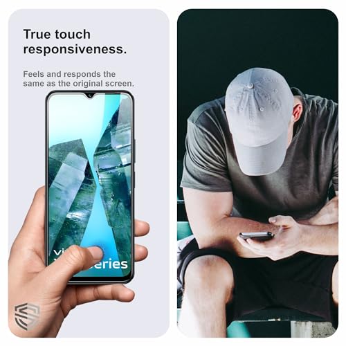 Image of Military-Grade Gorilla Tempered Glass For Vivo Y18, Vivo Y18e and Vivo T3 Lite (6.56 Inch) With Installation Kit | Edge to Edge Coverage | Black