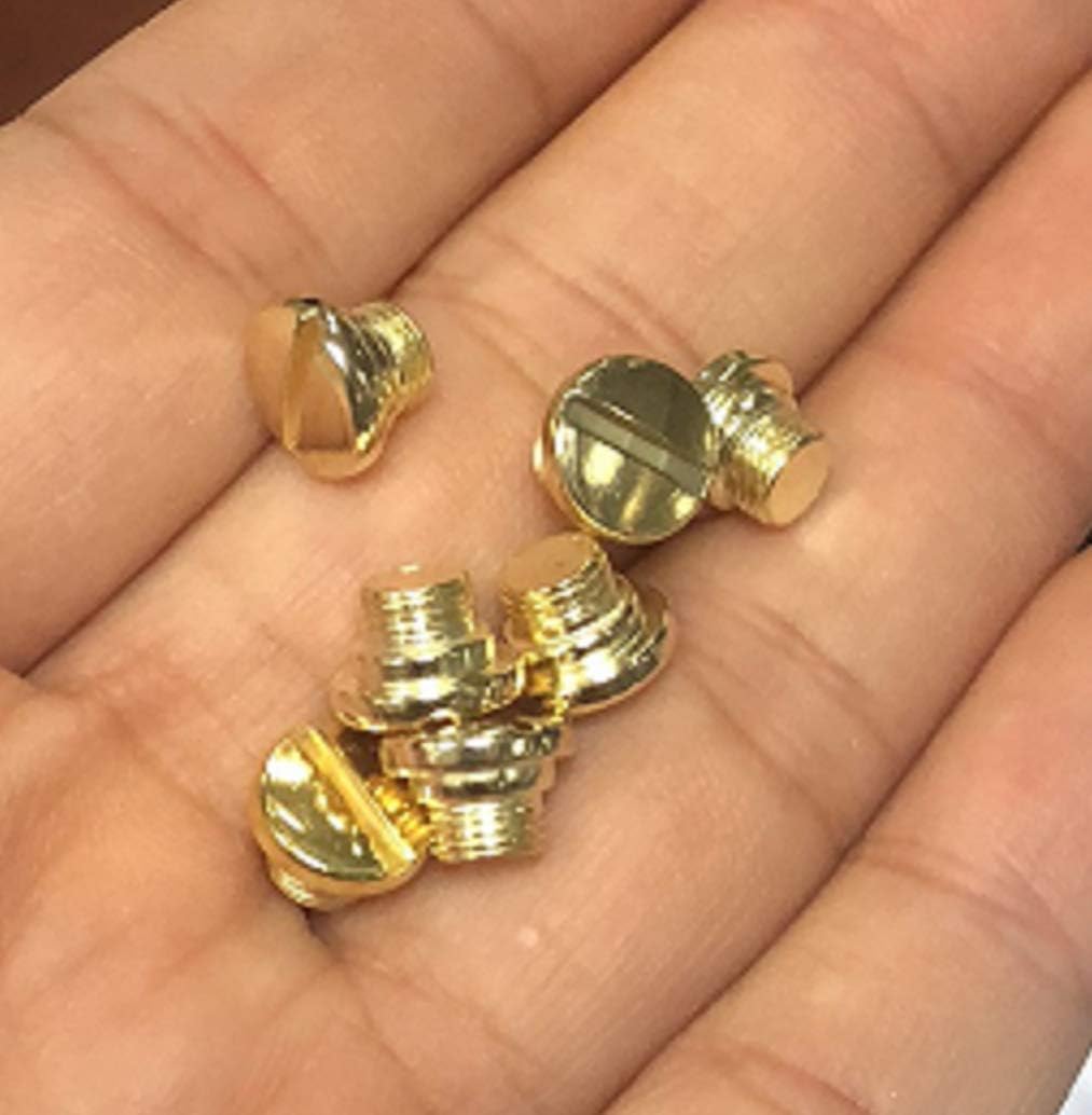 4 x Taurus PT Grip Screws Series Gold Plated PT Carbon Steel Slotted Grip Screws
