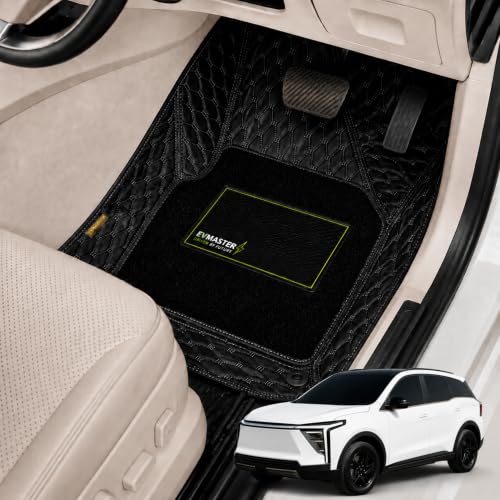 Image of EV MASTER 7D Car Floor Mats for Mahindra XEV 9S Hybrid (2026 Onwards) Complete Set | All Weather | Anti-Slip | Luxury Premium Car Mat | Full Coverage | Custom Fitted Car Foot Mats