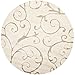 SAFAVIEH Florida Shag Collection Area Rug - 4' Round, Cream & Beige, Scroll Design, Non-Shedding & Easy Care, 1.2-inch Thick Ideal for High Traffic Areas in Living Room, Bedroom (SG455-1113)