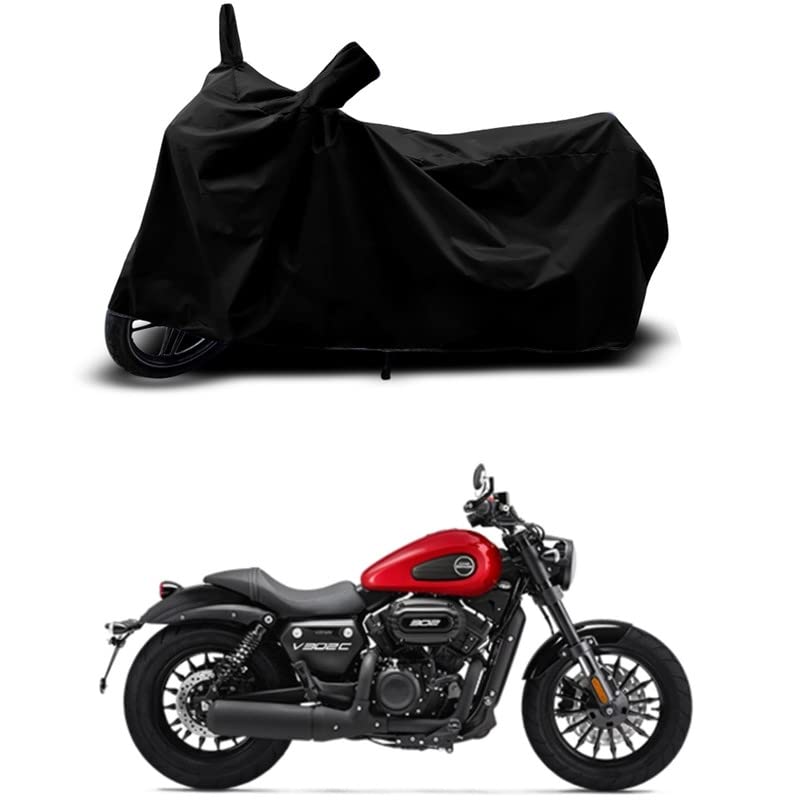 Image of 100% Scratchproof /UV-Rays /Heat Protection /Birds Dropping /Water Resistant /Dust Proof /Waterproof /Full Bike Scooty Two Wheeler Body Cover Compatible for V302C Glossy New All Varients[Black]