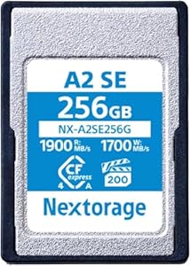 Nextorage CFexpress Typ A Karte 256GB, VPG200 japanische speicherkarte datenspeicher CF Express Type A Card, Kamera Zubehör für Sony/Fujifilm, A2SE NX-A2SE256G