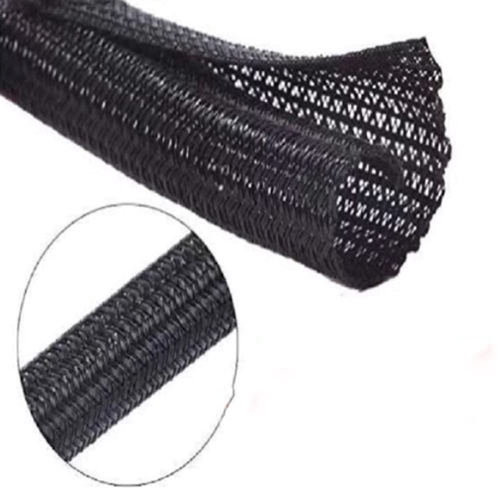 Guaina for cavi, guaina for cavi, guaina for cavi intrecciata espandibile, diametro 5 m, da 3 mm a 50 mm, in PET, con chiusura automatica, tubo flessibile, isolamento, protezione for cavi.