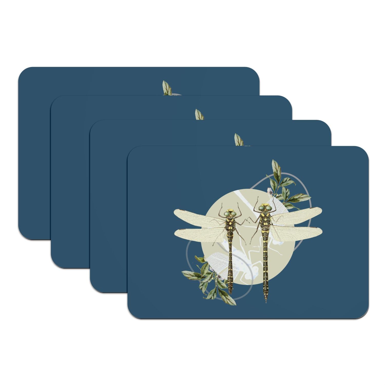 Set de table bleu libellules amoureuses pour sublimer vos dîners