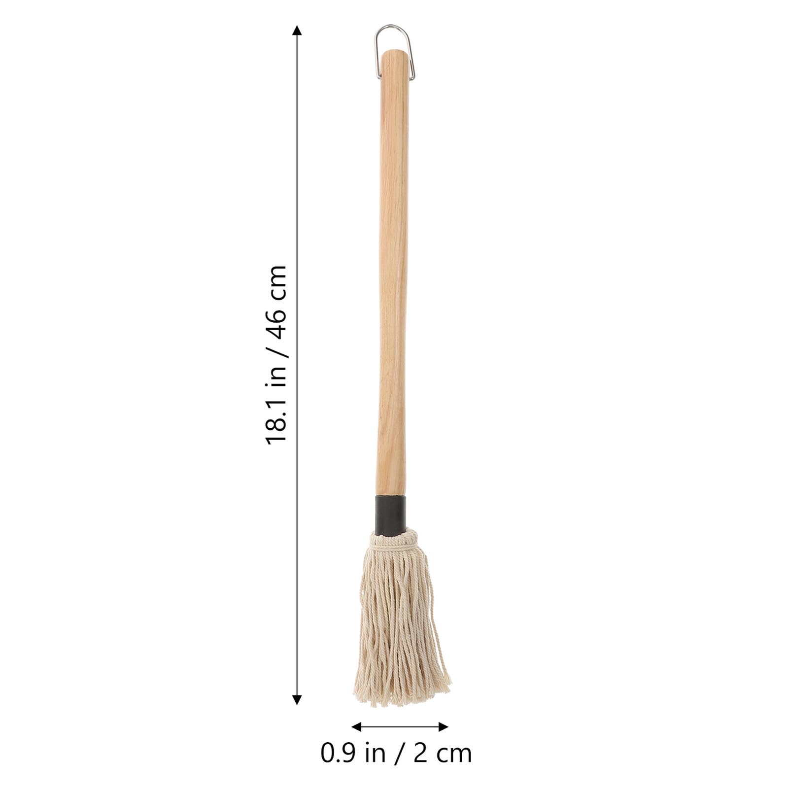 SOIMISS 8 pièces Pinceaux à Huile pour Barbecue avec Manche Bois Brosse à Barbecue Coton Remplaçable pour Cuisine Pâtisserie et Grillades