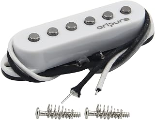 OriPure Vintage Flat-Pole Strat Pickups Alnico 5 Single Coil Pickup White Neck Pickups TFF566