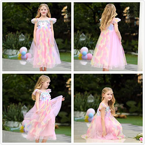 Bankids Unicorn Dress For Girls Unicorn Costume Pageant Princess Party Dress With Unicorn Headband For Girls 2T 3T(100Cm,Upinkd57) #TOP4