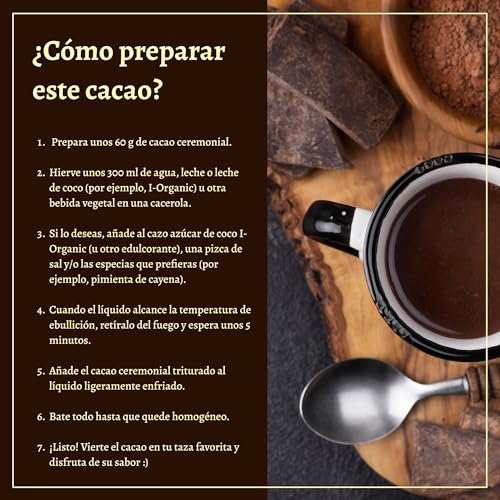 Miniatura 7 de Cacao Pure Ceremonial 100 Single Origin, Theobroma, Masa Keto Para Beber Sin Azúcar, Sin Gluten, Tradicional Ceremonias Espirituales, Plantación Familiar En Sierra Leona, Cosecha Nueva, 500g