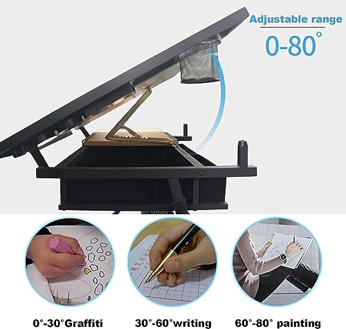 Folding Adjustable Drafting Table,Craft Table Drawing Desk Writing Desk Studio Desk,Sketching Painting Work Station