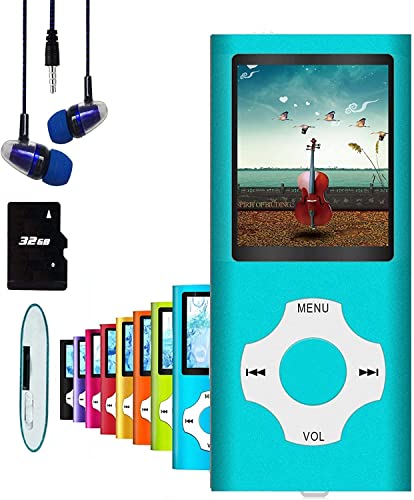Hotechs MP3-Player/MP4-Player, MP3-Player mit 32 GB Speicherkarte, schlankes Design, digitales LCD-Display, 4,6 cm (1,8 Zoll) Display, FM-Radio Cover