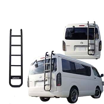 ２００系　ハイエース　ＴＵＦＲＥＱ　リアラダー　はしご　標準ボディ　ミドルルーフ 楽天市場】ハイエース 200系 標準用 リアラダー DX スーパーGL