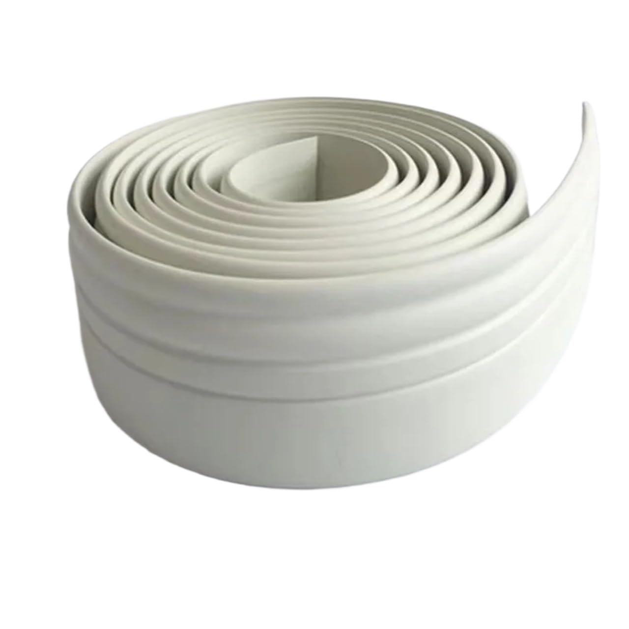 Remate De Rodapié 2 uds 2mX80mm pegatinas de pared espuma PVC impermeable autoadhesivo suelo rodapié TV Fondo borde modelado DIY decoración del hogar(Beige)